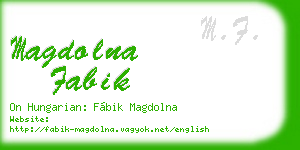 magdolna fabik business card