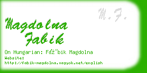magdolna fabik business card